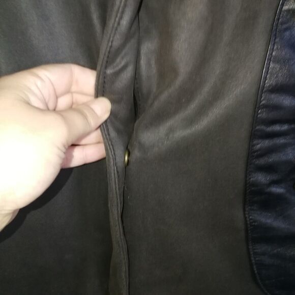 𝅺COKLUCH Winter Black & Grey Contemporary Zipper Front Long Coat Extra-Small - Picture 4 of 16